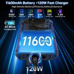 8849 Shark 3 5G Rugged Smartphone with MediaTek Dimensity 8300 Processor, 16GB+512GB, 11600mAh Battery, 50MP + 64MP Night Vision Cameras - Image 7