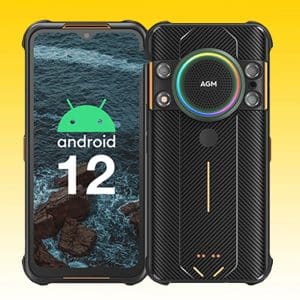 AGM H5 Rugged Phone with MediaTek Helio G35 Processor, 4GB+64GB/6GB+128GB, 7000mAh Battery, 20MP Night Vision Camera, 6.52" HD+ Display