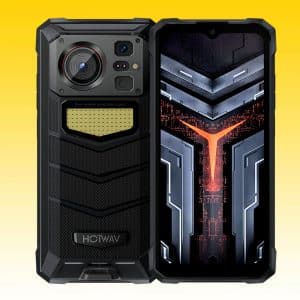 HOTWAV W11 Rugged Smartphone with MT8788 Octa-Core Processor, 6GB+256GB Storage, 6.6-inch FHD+ Display, 20800mAh, 64MP Main Camera + 24MP Night Vision + 16MP Front Camera