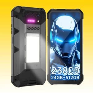 8849 HiKE Rugged Smartphone with 1200-Lumen Flashlight, MediaTek Helio G200 Processor, 12GB+512GB, 23800mAh Battery, 6.78" 120Hz Display