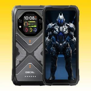 Blackview OSCAL TANK 1 5G Rugged Phone with MediaTek Dimensity 7050 Processor, 16GB+512GB, 20000mAh Battery, 6.78" 120Hz Display, Dual Screen