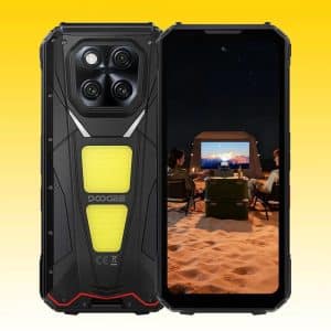 DOOGEE V Max Play 5G AI Rugged Smartphone with MediaTek Dimensity 7300, 16GB RAM + 512GB Storage, 20500mAh Battery, Built-in Projector, Dual Camping Lights