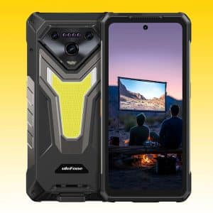 Ulefone Armor 34 Pro+ 5G Rugged Smartphone with MediaTek Dimensity 7400X, 16GB+512GB, 25,500mAh Battery, Built-in Projector & 1100LM Camping Light