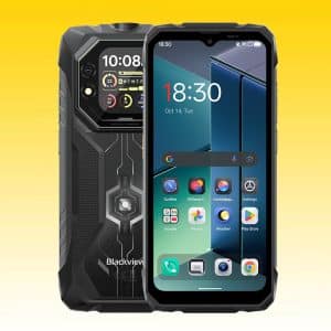 Blackview ROCK 1 Android 16 Rugged Phone with MediaTek Helio G81 Octa-Core Processor, 8GB+256GB, 15000mAh, 33W Fast Charging, 6.56" + 2.01" Dual Screen