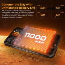 OUKITEL WP66 5G Rugged Phone with Android 16, MediaTek Dimensity 7025, 36(12+24)GB + 512GB, 11000mAh, 108MP Triple Camera, 6.6" FHD+ 120Hz + 1.81" Dual Display - Image 8