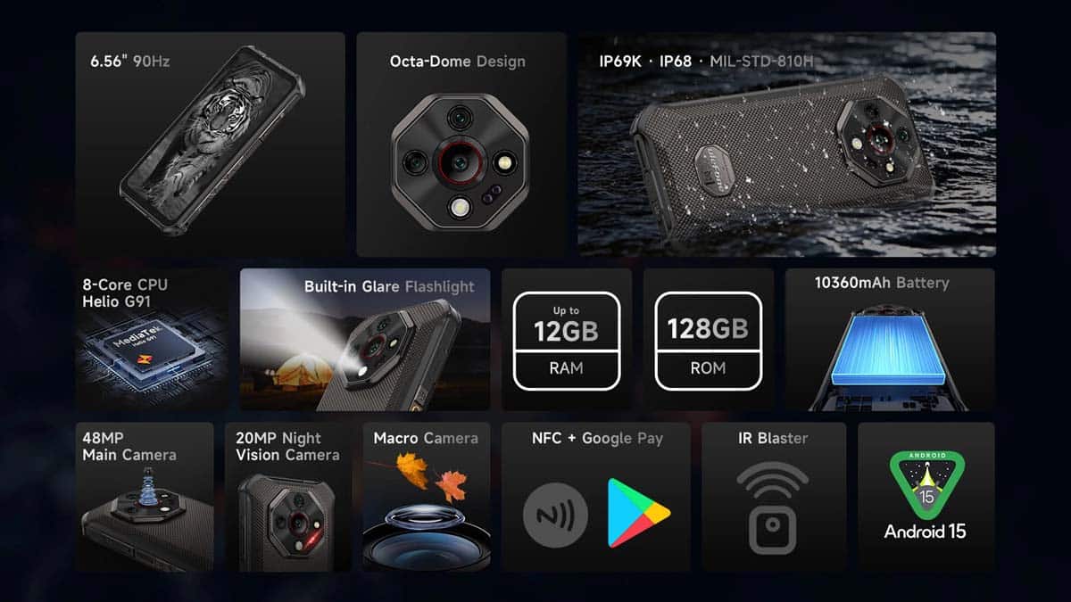 Armor X16 product feature graphic 2