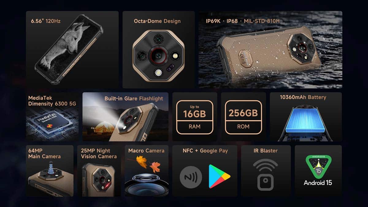 Armor X16 Pro product feature graphic 2