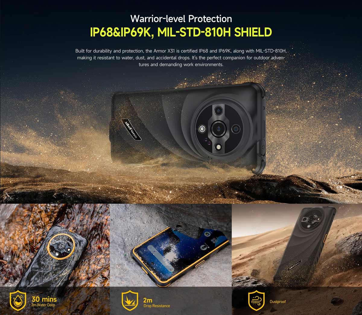 Armor X31 product feature graphic 5