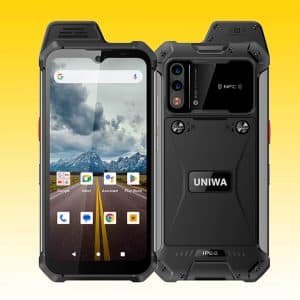 UNIWA W999 Rugged Smartphone with MediaTek Helio G99 Octa-Core Processor, 8GB+128GB Storage, 5000mAh Removable Battery, 24MP Rear Camera, 6.3-inch FHD Display, NFC