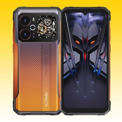 Hotwav Cyber 18 Rugged Smartphone with Unisoc T7250 Octa-Core Processor, 8GB+256GB Storage, 6200mAh Battery, 64MP Main Camera + 20MP Night Vision Camera, Android 16