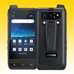 UNIWA F400 Walkie Talkie Rugged Smartphone with MediaTek Helio G81 Octa-Core Processor, 4GB+64GB Storage, Removable 4350mAh Battery, 13MP IR Cameras, 4.0" IPS Display