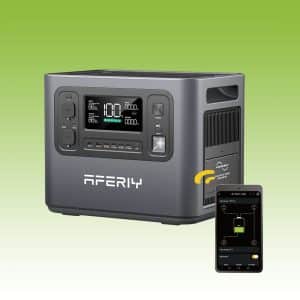 AFERIY P210 Portable Power Station 2400W 2048Wh Solar Generator with LiFePO4 Battery, 10ms UPS Backup Power, 1600W Fast Charging, 4000+ Cycles