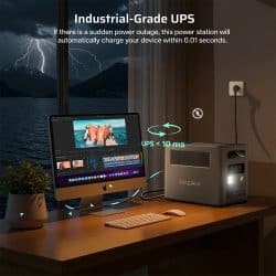 AFERIY Nomad1800 P180 1800W Portable Power Station 1024Wh LiFePO4 Battery Backup Generator with UPS Function, App Control, Solar Charging - Image 6