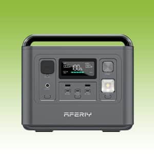 AFERIY P010 Portable Power Station 800W 512Wh, LiFePO₄ Battery Backup Power Supply with 10ms UPS, 8 Outputs, Fast Charging, Solar Generator