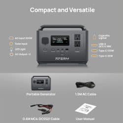 AFERIY P040 Portable Power Station 400W 256Wh LiFePO4 Solar Generator with 6 Output Ports, 100W USB-C PD, 10ms UPS Backup, Fast Recharge for Camping & Home Backup - Image 8
