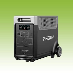 AFERIY P310 Portable Power Station 3600W 3840Wh, Expandable to 11520Wh LiFePO4 Solar Generator with 15 Outputs, 10ms UPS, 2000W Solar Input and App Control