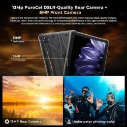 HOTWAV R10 Pro Rugged Tablet, 10.1" HD+ Display, 20GB RAM+256GB ROM, Unisoc T606 Octa-Core Processor, 10,800mAh Large Battery, 13MP Camera, Android 14 - Image 9