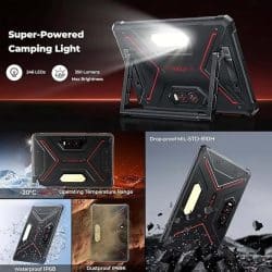 HOTWAV R9 Plus Rugged Tablet, 11" FHD+ Display, 24GB+512GB, Unisoc T7280 Octa-Core, 20080mAh Battery, 64MP Camera, Camping Light, IP68/IP69K, MIL-STD-810H - Image 6