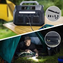 IEETek P800 Portable Power Station 800W/512Wh LiFePO4 Solar Generator, 70-Min Fast Charging, 300W Solar Input, 10 Output Ports, 10ms UPS, Portable Backup Power - Image 8