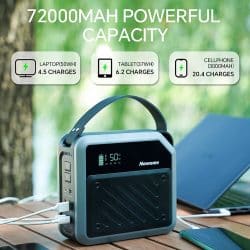 Newsmy P72 Portable Power Station 72000mAh 270Wh Backup Battery with 2×100W USB-C PD Output, 253W Max Output, 5-Port Power Bank for Camping, Travel, Outdoor & Emergency Use - Image 6