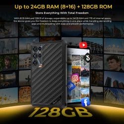 OUKITEL RT11 5G Rugged Tablet with 8-Inch HD IPS Display, Unisoc T760 5G Processor, 10,000mAh Battery, Android 16 and IP68/IP69K Protection - Image 6
