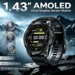 Outdoor AMOLED Smartwatch with Wrist Calling, Built-In LED Light, Digital Compass, Altimeter, Barometer, Fitness Tracking and IP68 Water Resistance
