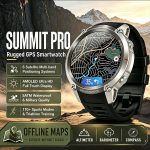 Outdoor GPS Smart Watch with 1.43" AMOLED 466×466 Display 5ATM Waterproof Bluetooth 6.0 Calling Compass Altimeter Barometer 500mAh Sports Watch
