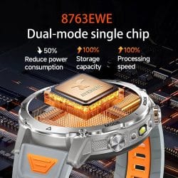 Outdoor GPS Smart Watch with 1400mAh Battery, 1.7" AMOLED Display, IP68 Waterproof, Bluetooth Calling, Flashlight, Health Monitoring and Sports Tracking - Image 5