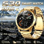 Outdoor GPS Sports Smartwatch with 1.46" AMOLED Display, 530mAh Battery, IP68 Waterproof Protection, Compass, Health Tracking and Bluetooth Calling