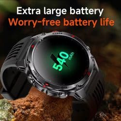 Rugged GPS Navigation Smart Watch with 1.46" AMOLED Display, 540mAh Battery, Bluetooth Calling, Compass, Altimeter, Sports Tracking and Outdoor Functions - Image 4