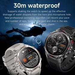Rugged GPS Navigation Smart Watch with 1.46" AMOLED Display, 540mAh Battery, Bluetooth Calling, Compass, Altimeter, Sports Tracking and Outdoor Functions - Image 5
