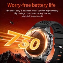 Rugged GPS Smart Watch with Offline Maps, 730mAh Battery, 1.43" AMOLED Display, Bluetooth Calling, Compass, Altimeter and Sports Tracking - Image 5