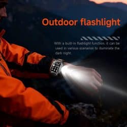 Rugged Smart Watch with 2.01" AMOLED Display, 1400mAh Battery, 10ATM Waterproof, SOS Alert, Flashlight, Bluetooth Calling and Sports Tracking - Image 5