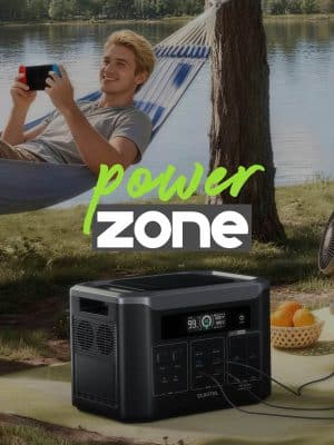 Portable power stations category banner for camping and backup power