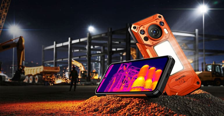 Thermal rugged phone used for industrial infrared inspection