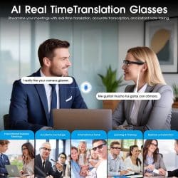 AI Smart Glasses with 8MP IMX219 Camera, 1080P Video Recording, ChatGPT GPT-4 AI Assistant, AI Photo Recognition, Real-Time Voice Translation, Bluetooth 5.3 Calling, WiFi Transfer - Image 3